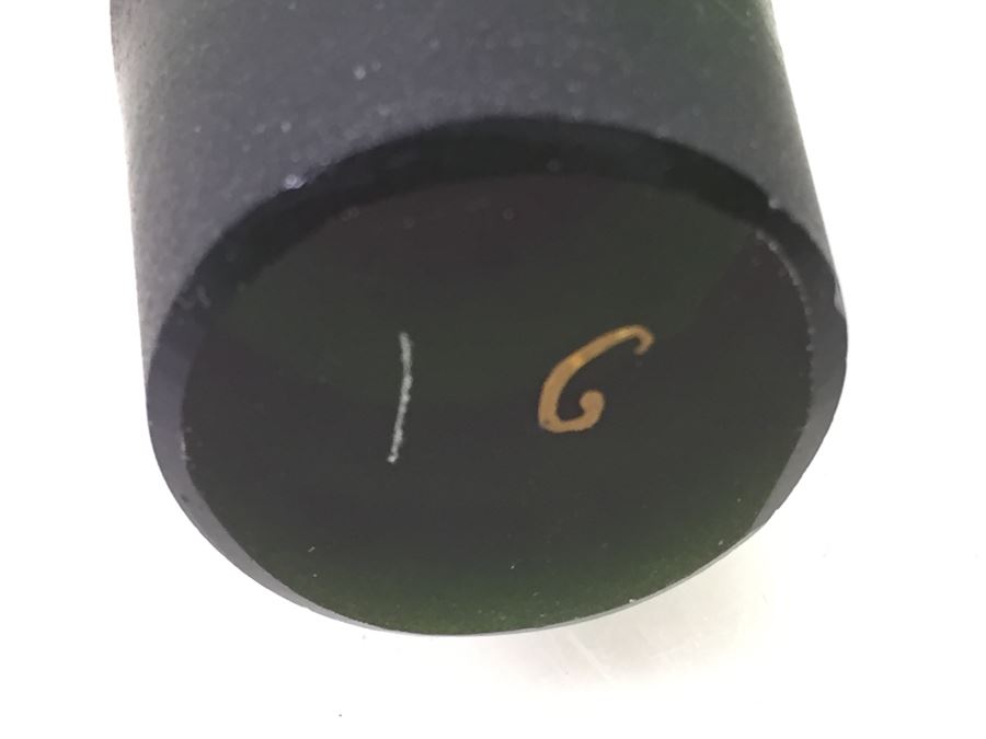 Green Glass Handpainted Bottle With Stopper [Photo 7]