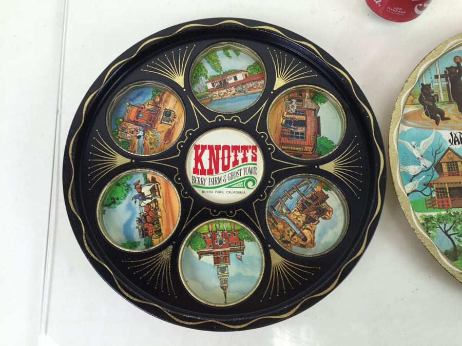 Pair Of Vintage Tourist Trays From L.A. Knott's Berry Farm And Ghost ...
