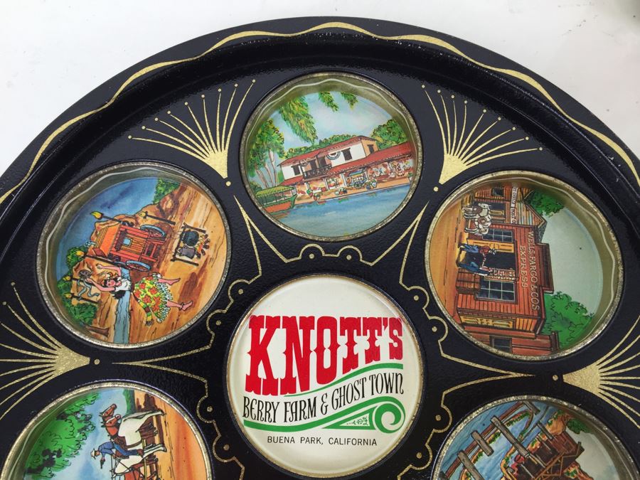 Pair Of Vintage Tourist Trays From L.A. Knott's Berry Farm And Ghost Town + Japanese Village And Deer Park Buena Park, CA [Photo 5]