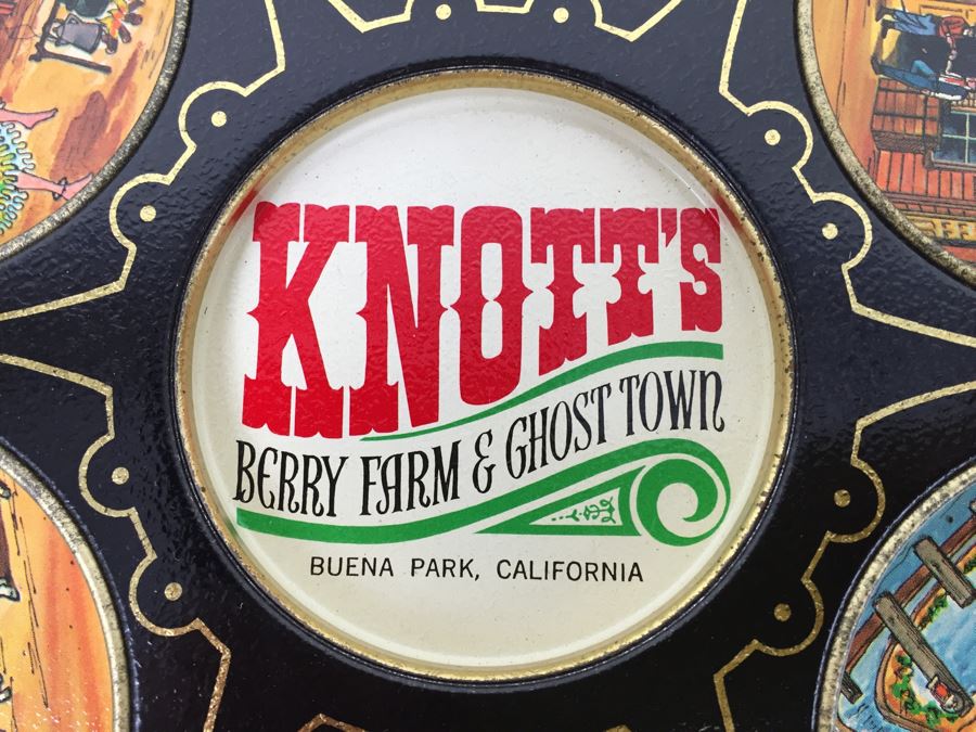 Pair Of Vintage Tourist Trays From L.A. Knott's Berry Farm And Ghost Town + Japanese Village And Deer Park Buena Park, CA [Photo 4]