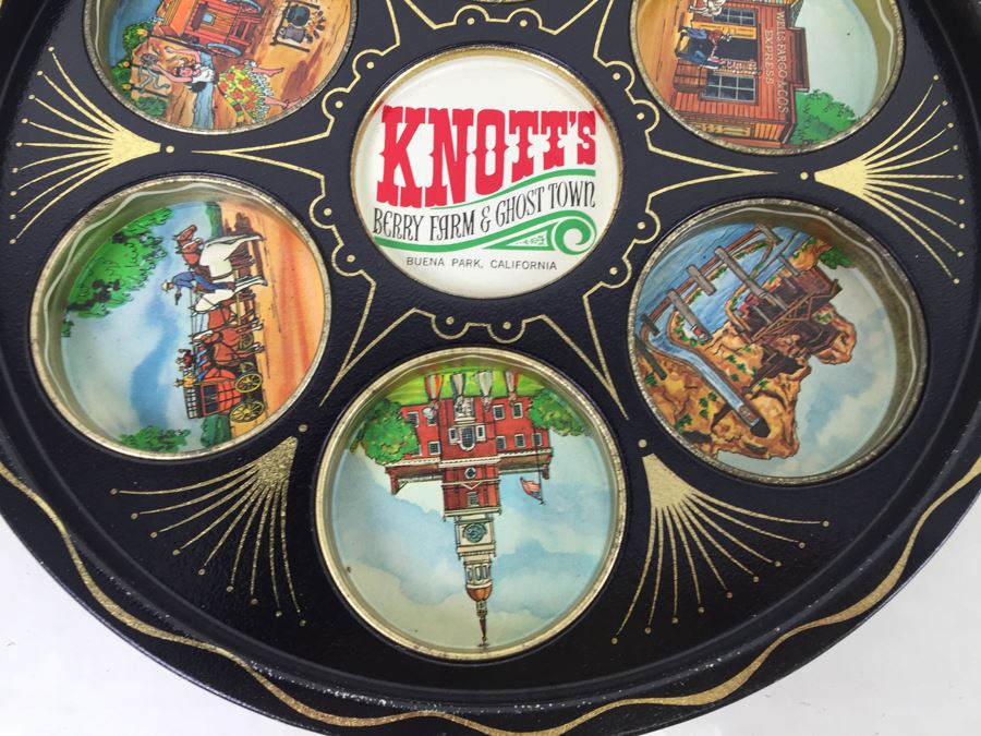 Pair Of Vintage Tourist Trays From L.A. Knott's Berry Farm And Ghost Town + Japanese Village And Deer Park Buena Park, CA [Photo 6]