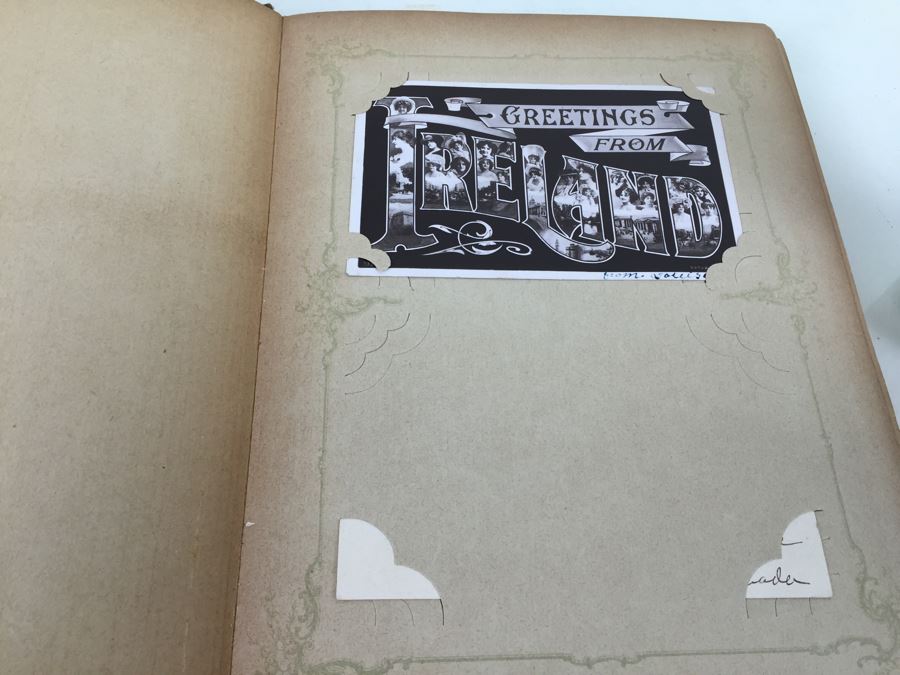 Vintage Art Nouveau Post Card Album Featuring Collection Of Dozens Of Stamped Post Cards Mainly From Ireland 1903-1906 [Photo 5]