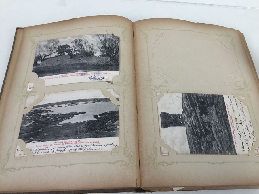 Vintage Art Nouveau Post Card Album Featuring Collection Of Dozens Of Stamped Post Cards Mainly From Ireland 1903-1906 [Photo 13]