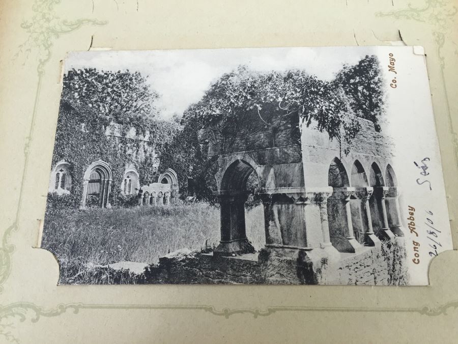 Vintage Art Nouveau Post Card Album Featuring Collection Of Dozens Of Stamped Post Cards Mainly From Ireland 1903-1906 [Photo 14]