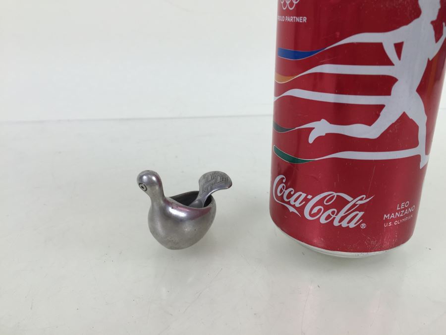 Pewter Salt Box Server With Spoon Bird Motif Made In Finland [Photo 1]