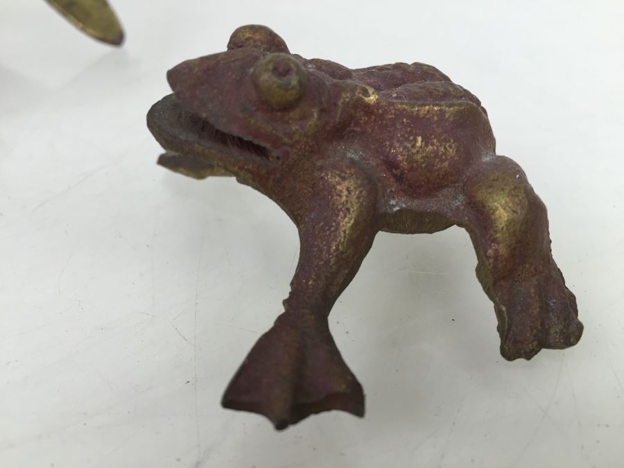 Brass Lobster And Frog Sculptures [Photo 8]