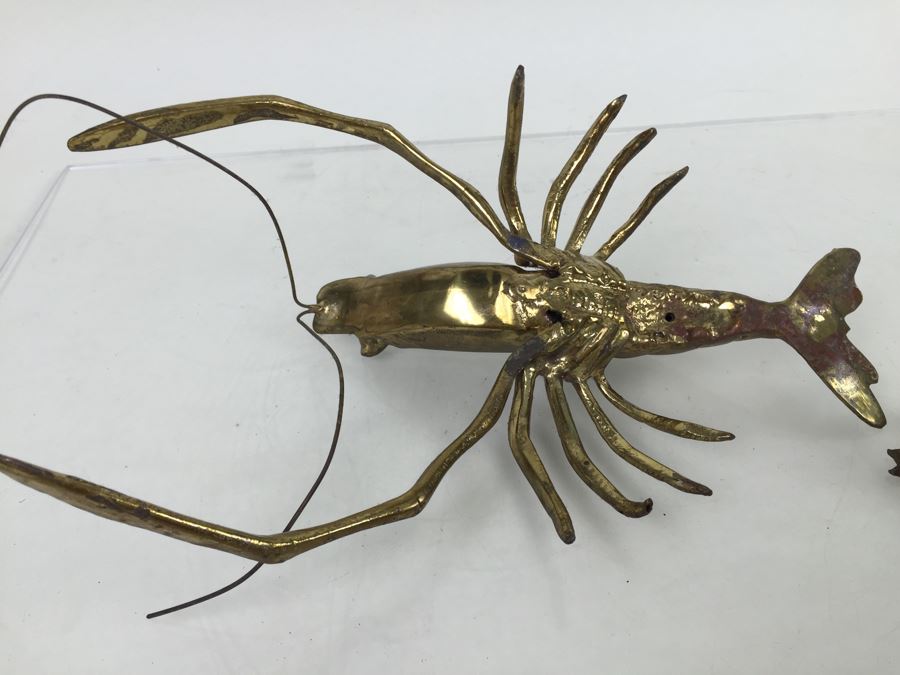 Brass Lobster And Frog Sculptures [Photo 7]