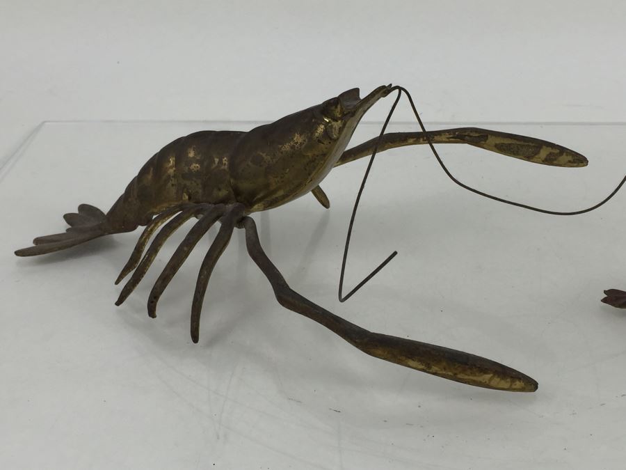 Brass Lobster And Frog Sculptures [Photo 4]