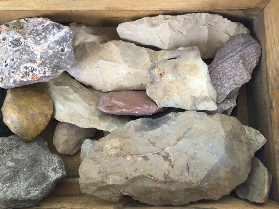 (2) Metal Lidded Canisters + Wooden Bostrom Surveying Insturments Box With Rocks [Photo 8]