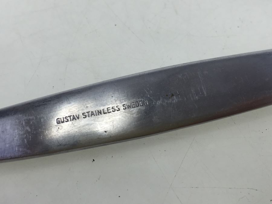 Gustav Sweden Stainless Steel Modernist Salad Fork Spoon Serving Set [Photo 3]