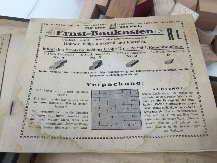 Vintage Ernst-Baukasten German Building Blocks Set With Box And Instruction Books [Photo 14]