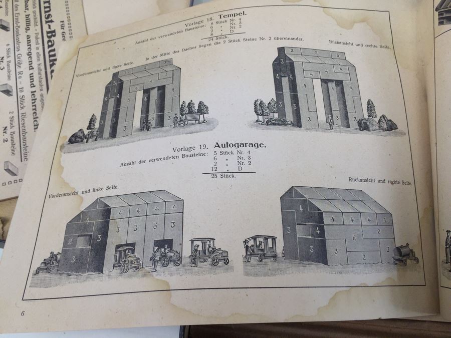 Vintage Ernst-Baukasten German Building Blocks Set With Box And Instruction Books [Photo 3]