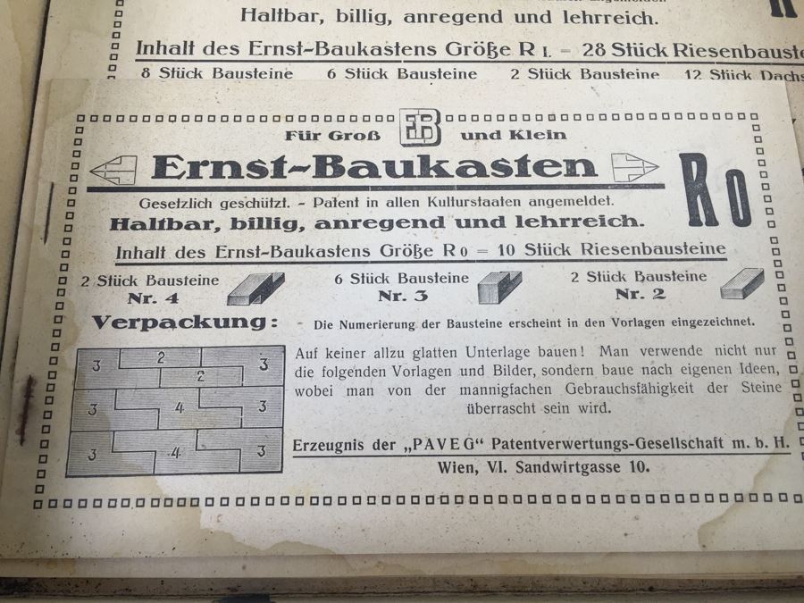 Vintage Ernst-Baukasten German Building Blocks Set With Box And Instruction Books [Photo 7]