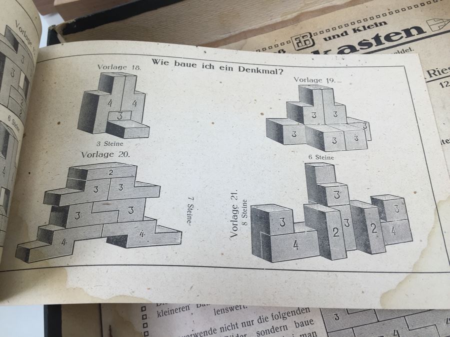 Vintage Ernst-Baukasten German Building Blocks Set With Box And Instruction Books [Photo 9]