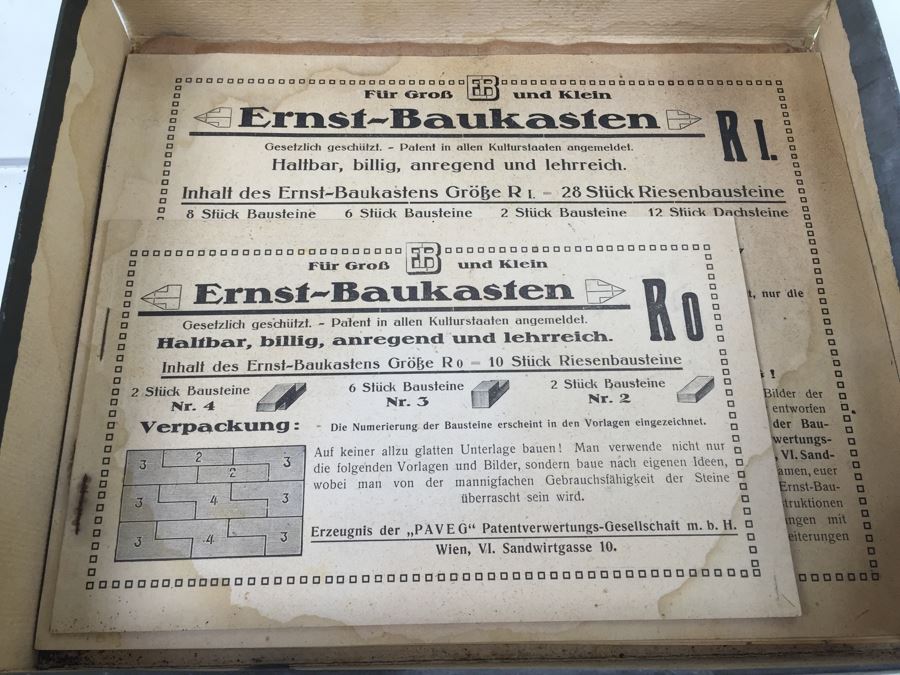 Vintage Ernst-Baukasten German Building Blocks Set With Box And Instruction Books [Photo 2]