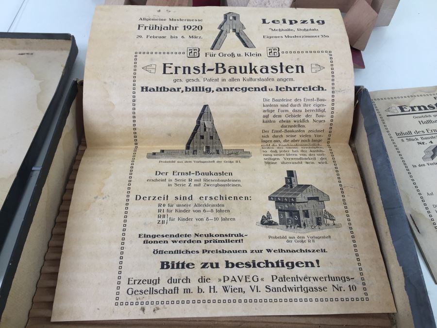 Vintage Ernst-Baukasten German Building Blocks Set With Box And Instruction Books [Photo 12]
