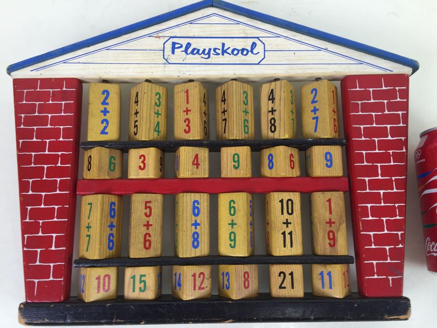 Vintage Playskool Wooden Arithmetic Kid's Learning School Toy [Photo 4]