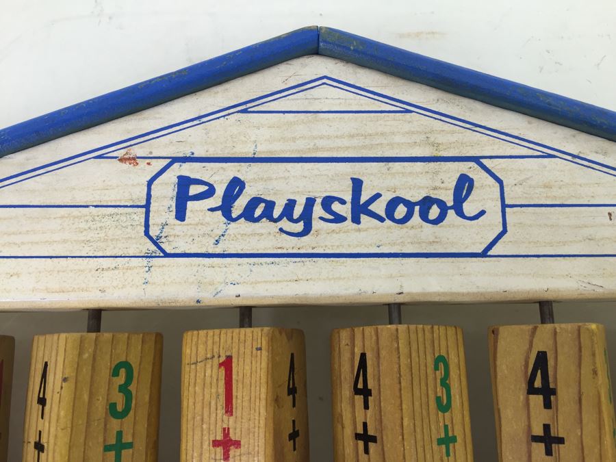 Vintage Playskool Wooden Arithmetic Kid's Learning School Toy [Photo 5]