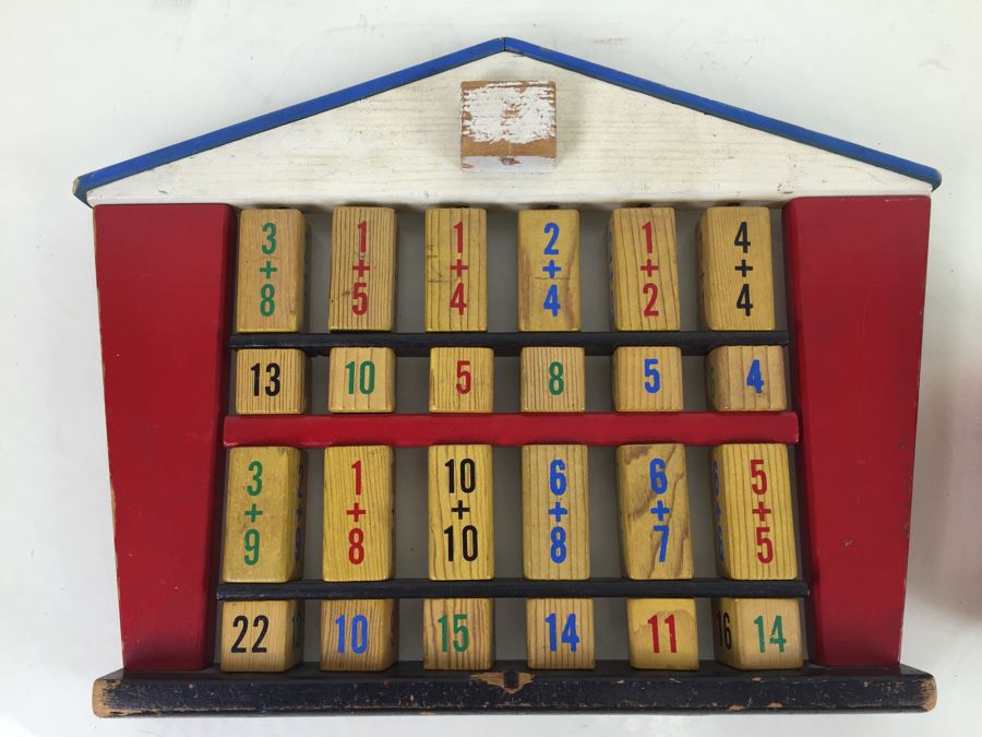 Vintage Playskool Wooden Arithmetic Kid's Learning School Toy [Photo 3]