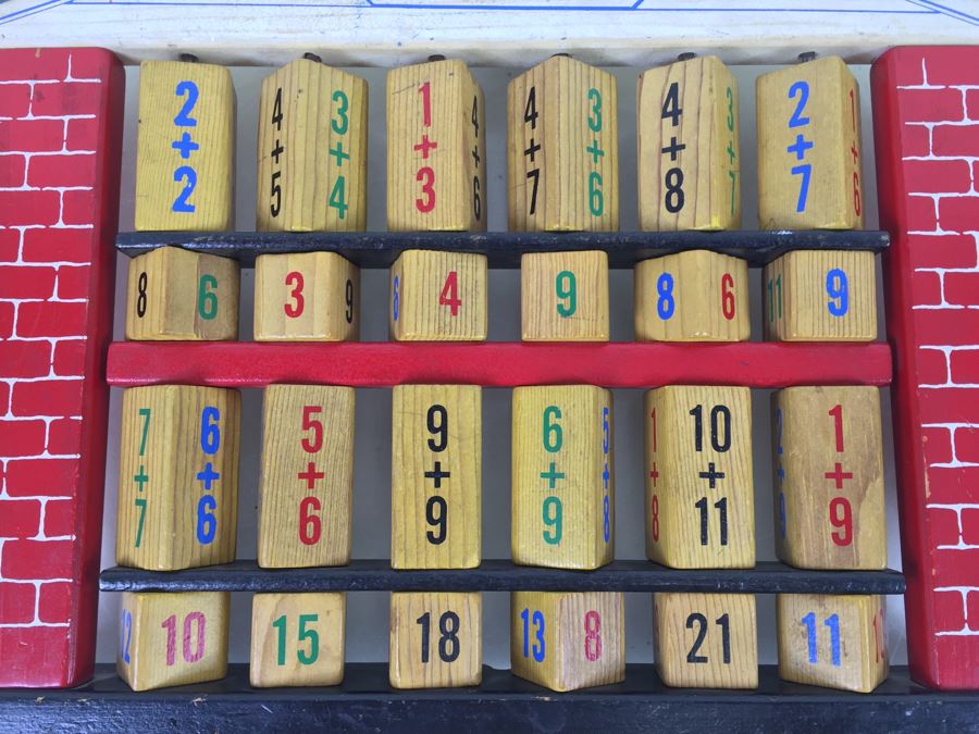 Vintage Playskool Wooden Arithmetic Kid's Learning School Toy [Photo 2]
