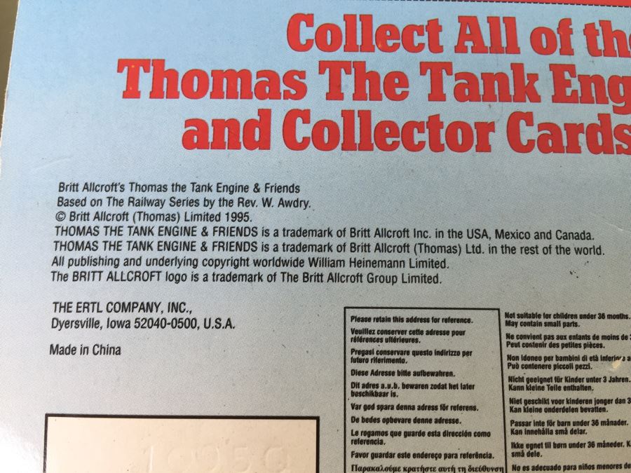 Pair Of ERTL Thomas The Tank Engine & Friends Toys On Original Cards 1995 & 1998 [Photo 8]