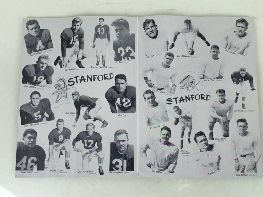 Vintage 1948 Football Program San Jose State Vs. Stanford Stanford Stadium [Photo 2]