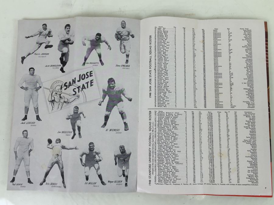 vintage-1948-football-program-san-jose-state-vs-stanford-stanford-stadium