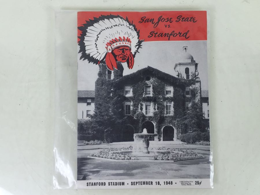 Vintage 1948 Football Program San Jose State Vs. Stanford Stanford Stadium [Photo 4]