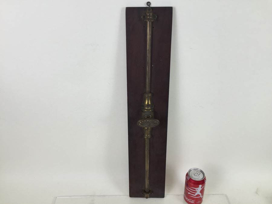 Vintage Brass Hardware Mounted On Board Wall Decor