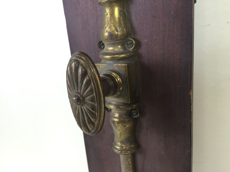 Vintage Brass Hardware Mounted On Board Wall Decor [Photo 3]