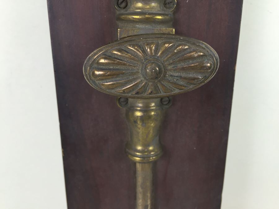 Vintage Brass Hardware Mounted On Board Wall Decor [Photo 5]