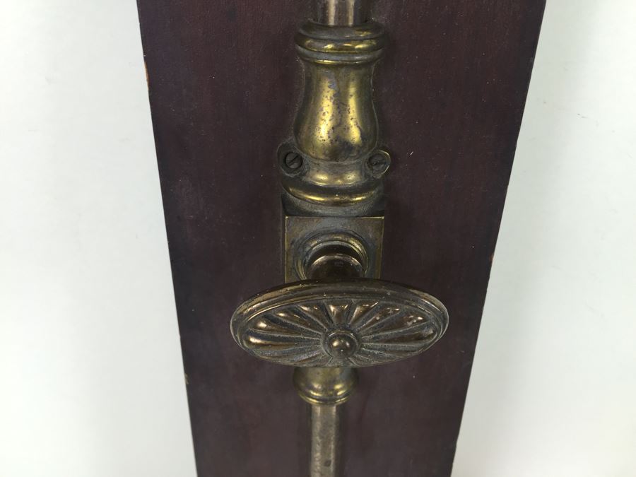Vintage Brass Hardware Mounted On Board Wall Decor [Photo 2]
