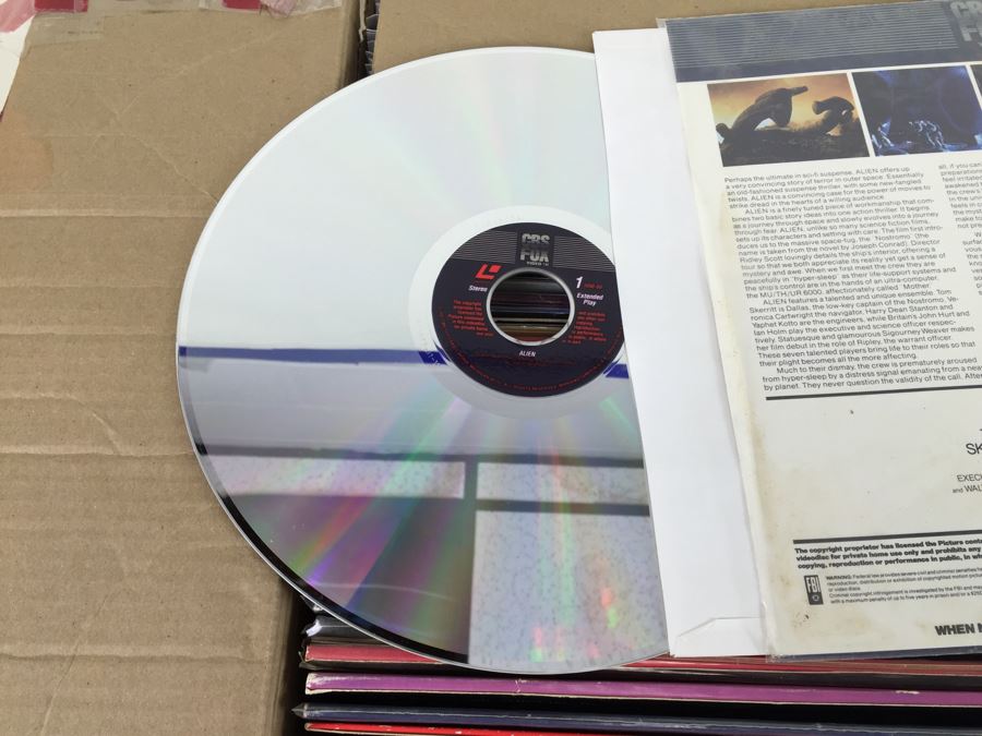 Box Filled With Vintage Laser Discs Videodiscs: Aliens, Ghost, Dirty Dancing Watch Classic Movies In Vintage Fidelity [Photo 3]