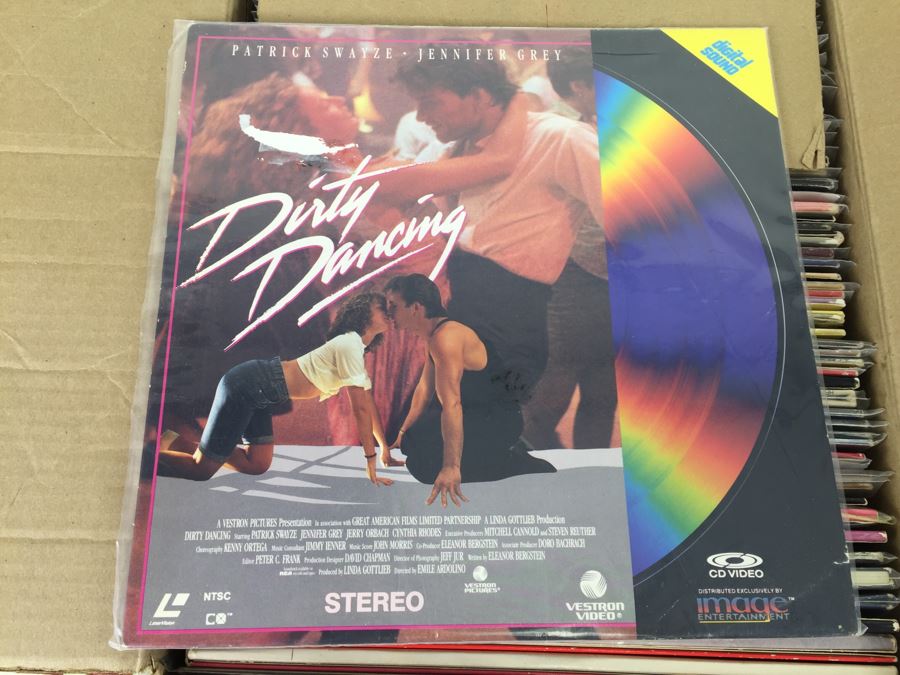 Box Filled With Vintage Laser Discs Videodiscs: Aliens, Ghost, Dirty Dancing Watch Classic Movies In Vintage Fidelity [Photo 15]