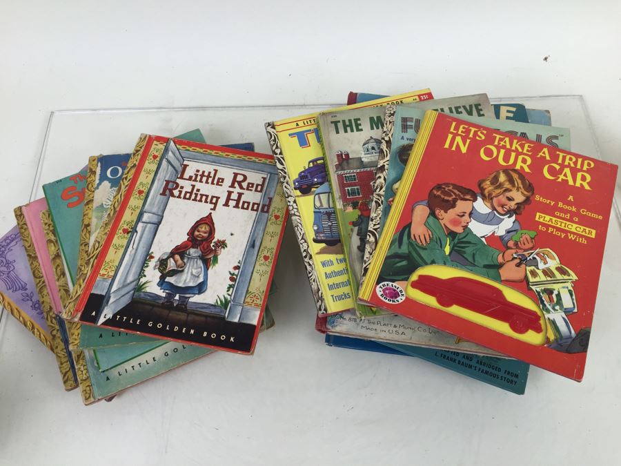 Collection Of Vintage Kid's Books Little Golden Books Treasure Books