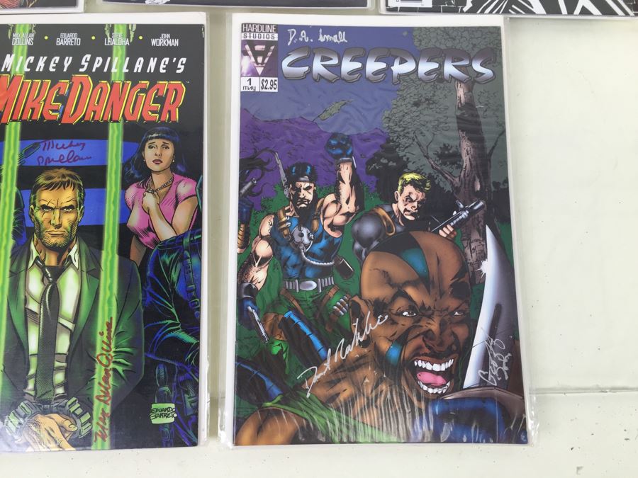 Collection Of (5) SIGNED Comic Books Mickey Spillane's Mike Danger, Creepers, Gunfighters In Hell [Photo 9]