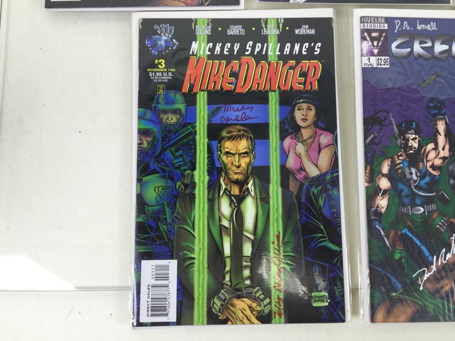 Collection Of (5) SIGNED Comic Books Mickey Spillane's Mike Danger, Creepers, Gunfighters In Hell [Photo 7]