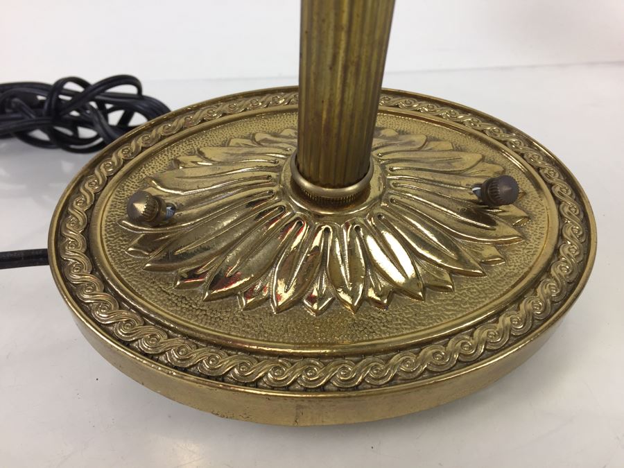 Vintage Brass And Cranberry Glass Wall Sconce Light Fixture [Photo 6]