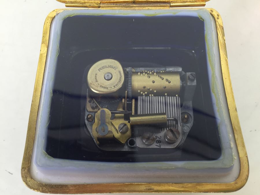 Limoges France Cobalt Blue And Gold Music Box [Photo 9]