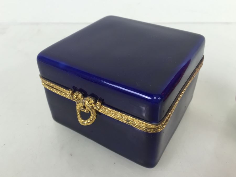 Limoges France Cobalt Blue And Gold Music Box [Photo 6]