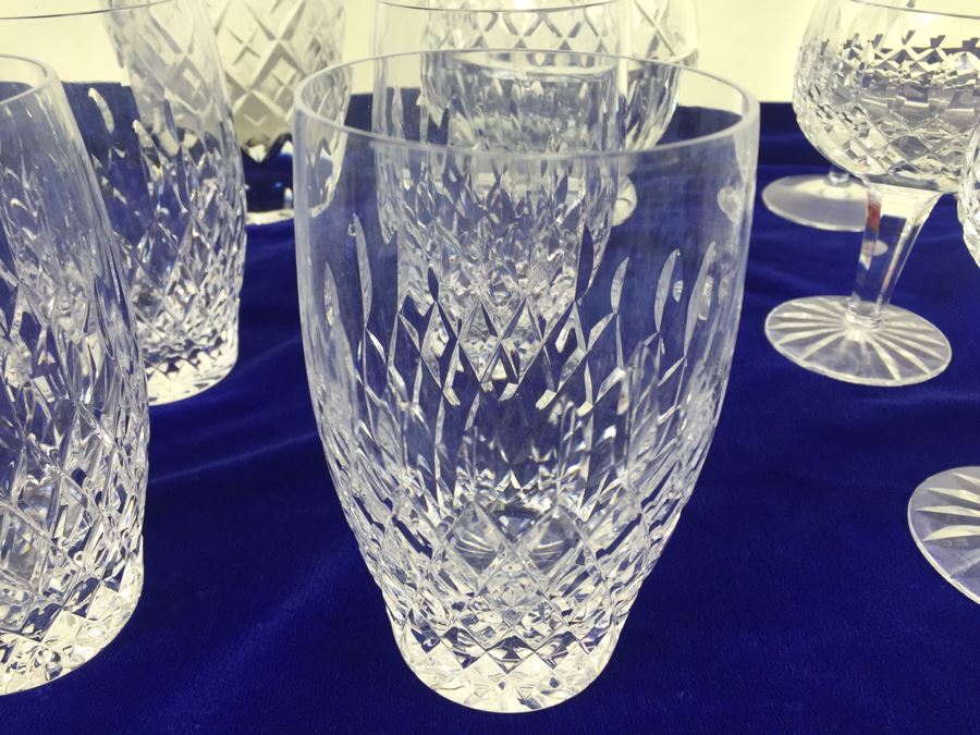 Crystal Glass Lot With Pitcher, Vase, Stemware And Glasses [Photo 9]