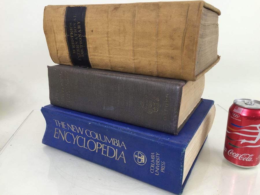 Webster International Dictionary 1896 + Oxford Dictionary 1955 + The New Columbia Encyclopedia 1975 [Photo 1]