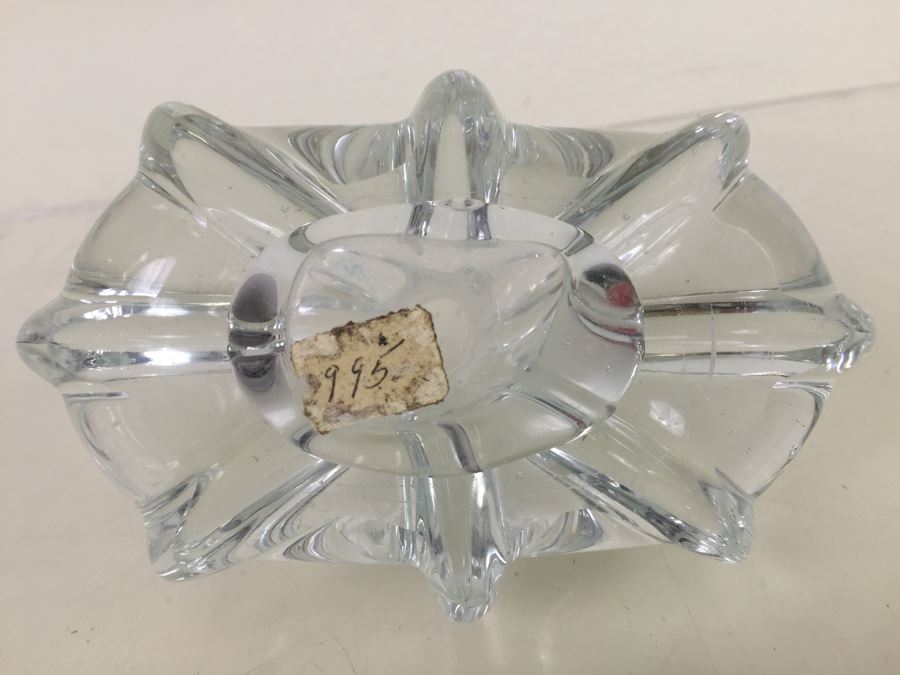 Glass Perfume Bottle With Bird Stopper Note Small Chips On Bottom Of Stopper [Photo 2]