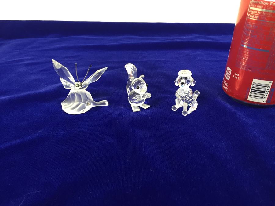 (3) Swarovski Crystal Animal Figurines [Photo 1]