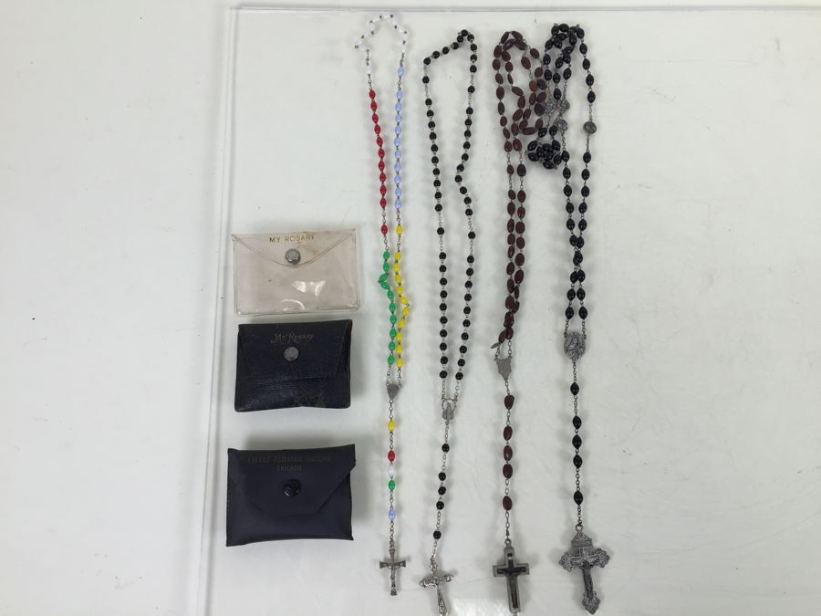 (4) Vintage Rosary Necklaces [Photo 1]