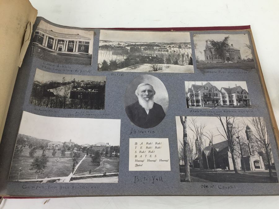 Antique 1894 BATES College Souvenir Scrap Book Filled With Autographs, Photographs And Tickets [Photo 14]