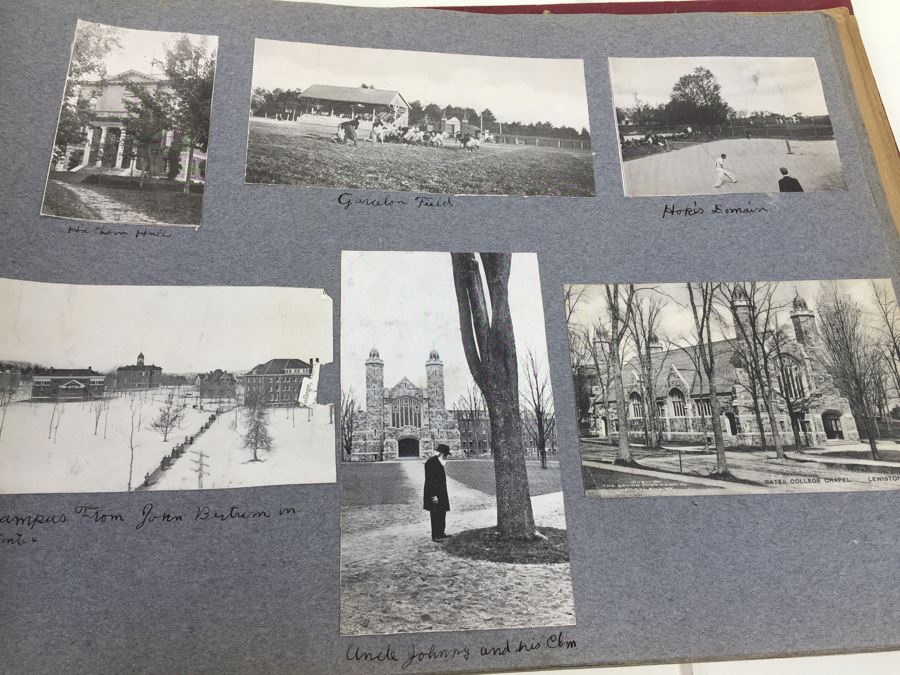Antique 1894 BATES College Souvenir Scrap Book Filled With Autographs, Photographs And Tickets [Photo 22]