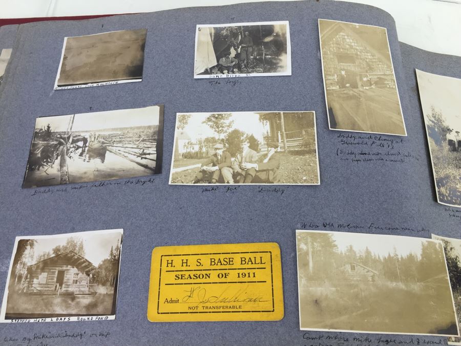 Antique 1894 BATES College Souvenir Scrap Book Filled With Autographs, Photographs And Tickets [Photo 29]