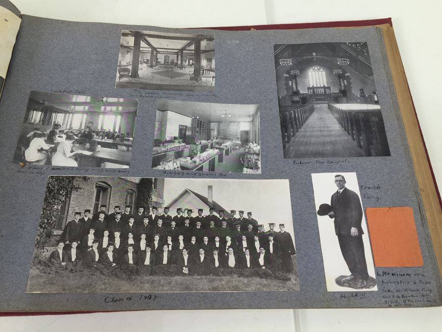 Antique 1894 BATES College Souvenir Scrap Book Filled With Autographs, Photographs And Tickets [Photo 27]