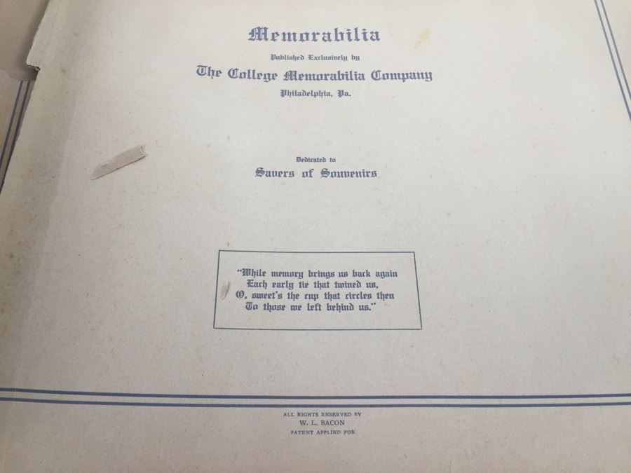 Antique 1894 BATES College Souvenir Scrap Book Filled With Autographs, Photographs And Tickets [Photo 6]